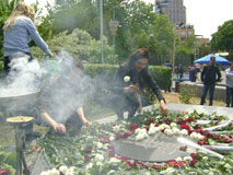 Planting Roses Around Alexander Spendiaryan's Grave