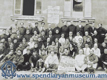 Al. Spendiaryan with the members of  Yerevan Symphonic Orchestra and Tiflis State Opera Orchestra (Erevan, 1926)