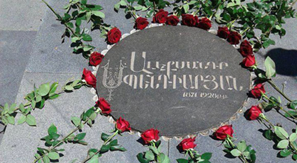 Alexander Spendiaryan's tomb is situated in the adjacent park of Opera Theatre