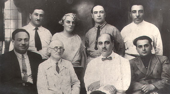 Spendiaryan with the lecturers of Yerevan Conservatory (Yerevan)